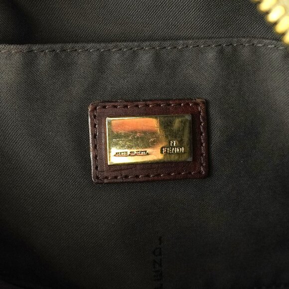 Preowned Fendi Women's Canvas Zucchino Boston Travel Bag In Beige & Brown - Picture 8 of 14